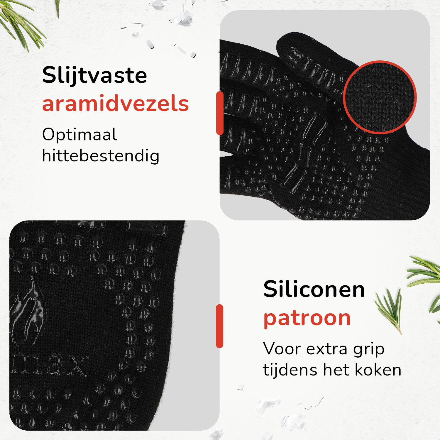 Xamax BBQ handschoenen Zwart