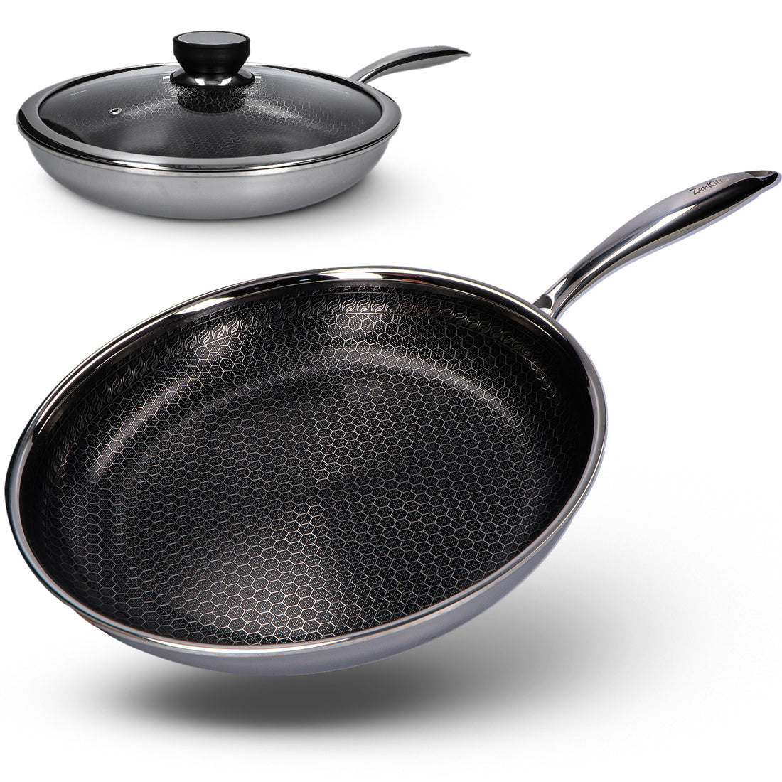 ZenKitch Honingraat Koekenpan Ø 28 cm met Deksel