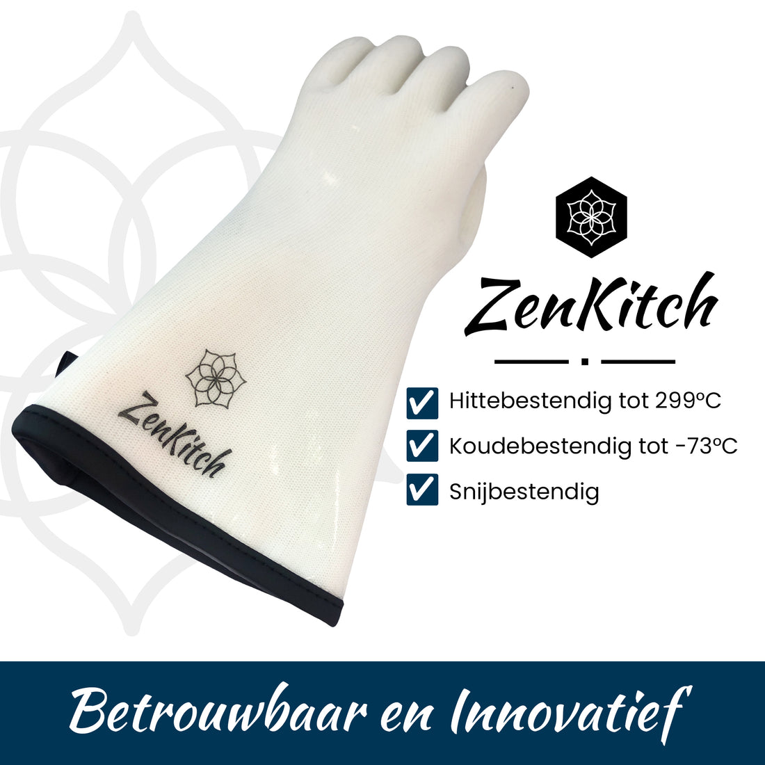 ZenKitch Siliconen BBQ Handschoenen Wit