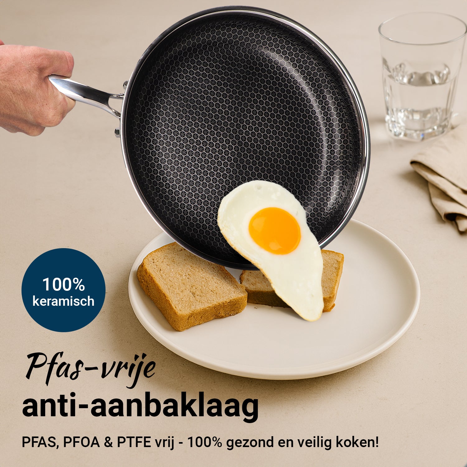 ZenKitch Honingraat Koekenpan Ø 28 cm met Deksel
