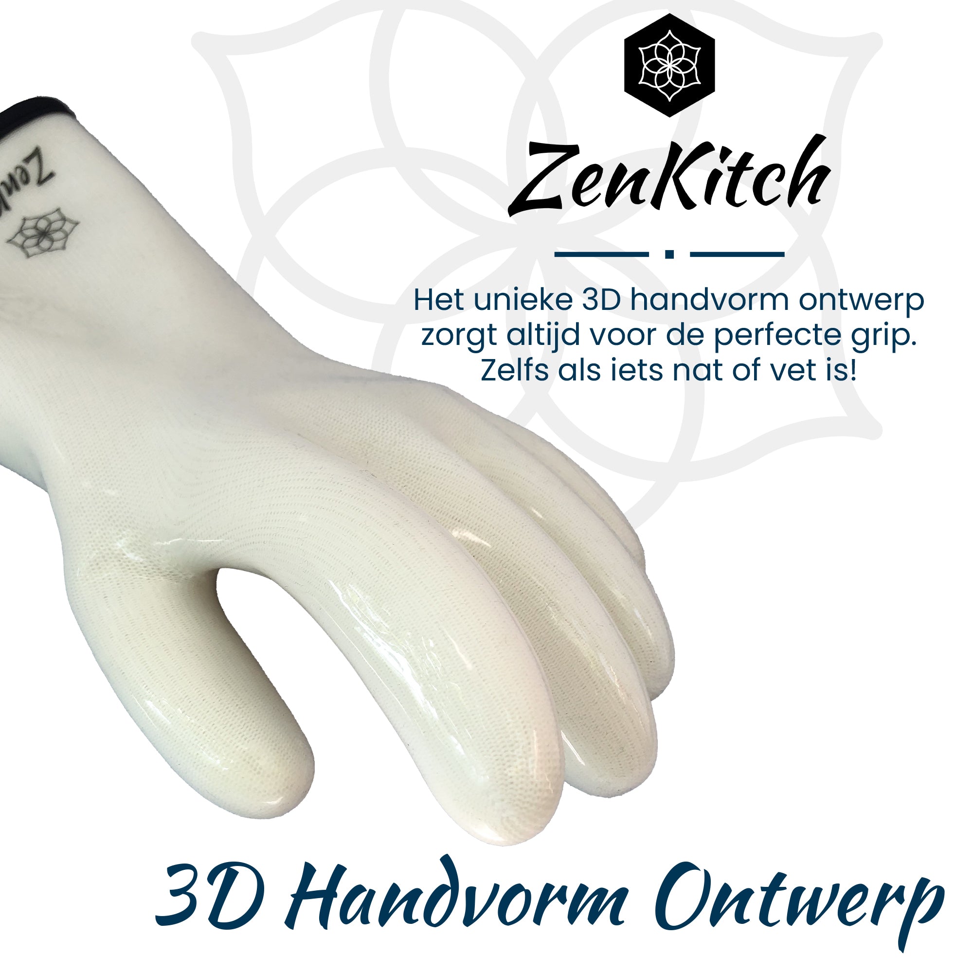 ZenKitch Siliconen BBQ Handschoenen Wit