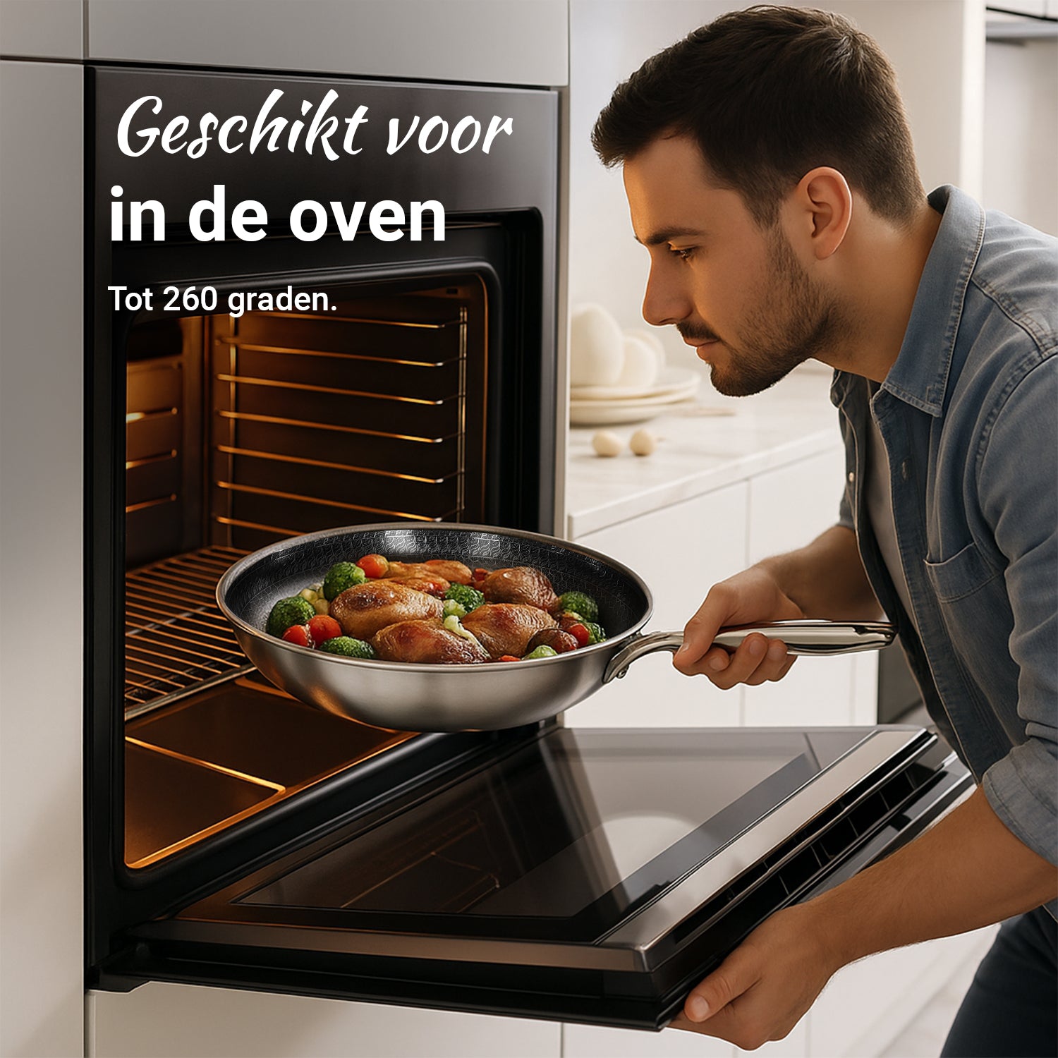 ZenKitch Honingraat Koekenpan Ø 28 cm met Deksel
