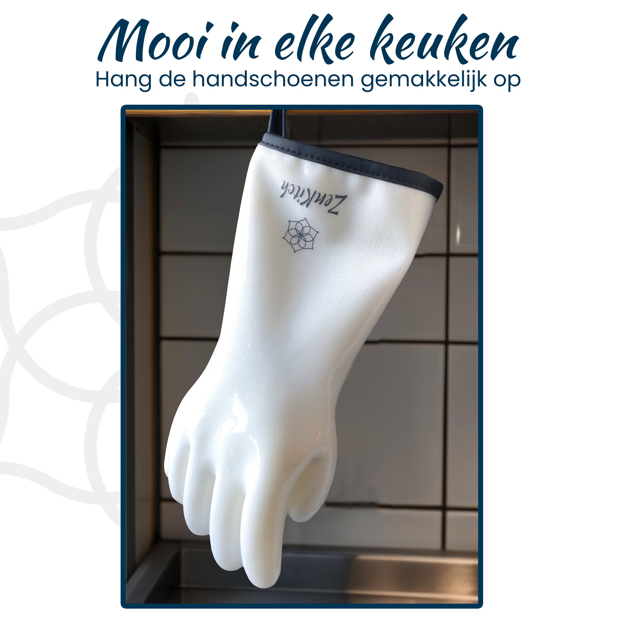 ZenKitch Siliconen BBQ Handschoenen Wit